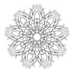 Mandala circular vector illustration with Thai patterns