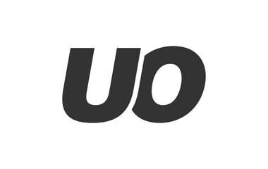UO Techno Editable Font Logo For Corporate Branding. Bold, Futuristic Design With Unique Typographic Ideas. Minimal Custom Type And Dynamic Letter