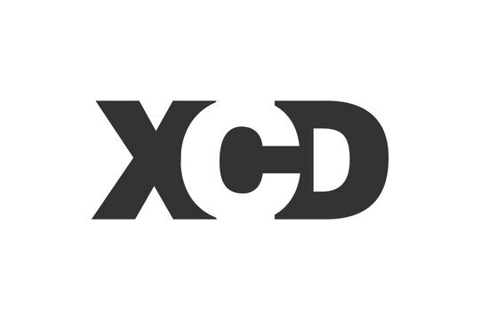 XCD logo design. Initial letter X C D bold font style for tech startups, consulting, corporate branding. Creative company name, headlines typography identity, trendy logotype.