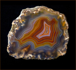 Abstract close-up of laguna agate from Mexico