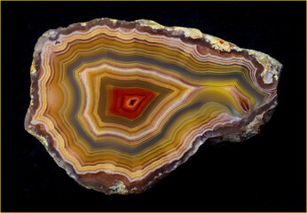 Abstract close-up of laguna agate from Mexico