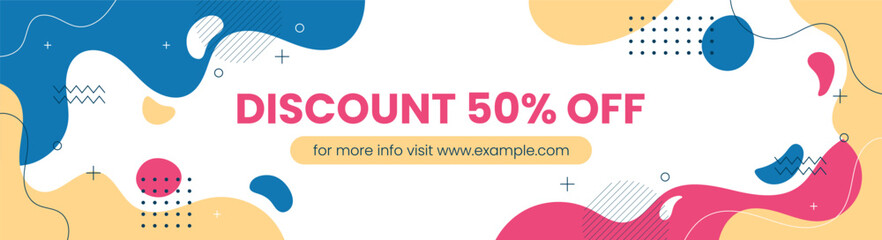 Abstract minimal background with memphis geometry style for sale promotion