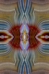 Laguna agate kaleidoscope repeating mirror-effect pattern.