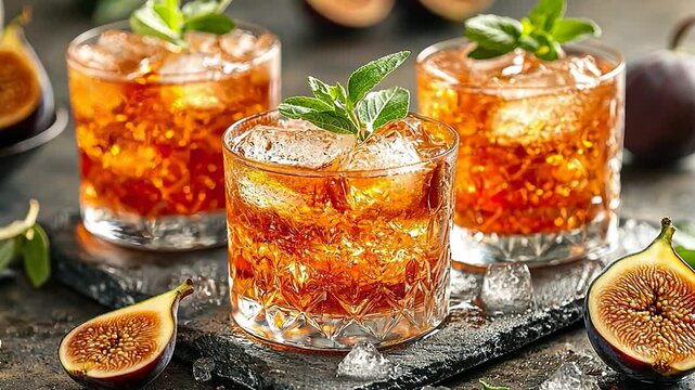 fig negroni with fig-infused gin and campari video