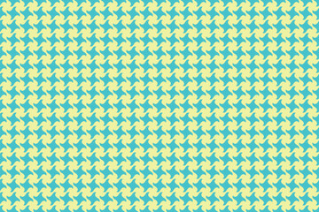 Vibrant teal and pale yellow houndstooth pattern.  Perfect for textile design, website backgrounds, or fashion projects.