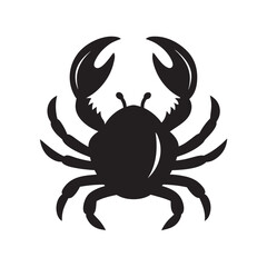 Crab Seafood Silhouette Vector Illustration