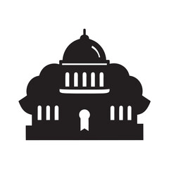 Global Parliament Willpower Silhouette Icon