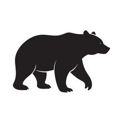 Bear Walking Animal Silhouette Vector