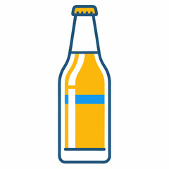 Beautiful bottle design. A bottle of beer. Wine bottle in a bar.