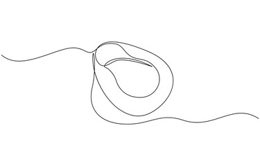 Bedpan continuous one line drawing Single line art Bedpan vector illustration, Editable Stroke.