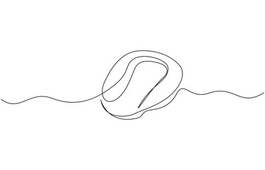 Bedpan continuous one line drawing Single line art Bedpan vector illustration, Editable Stroke.
