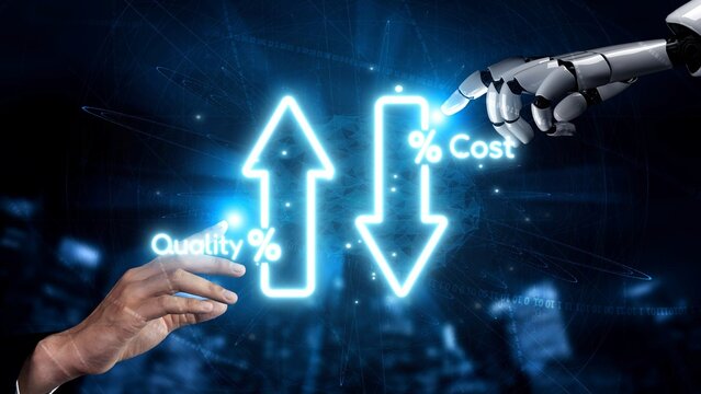 Business concept showing cost reduction and quality increase using Lean, Six Sigma, and Total Quality Management (TQM) to enhance efficiency, value, and customer satisfaction. Muxer