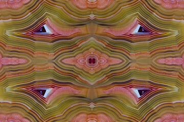 Laguna agate kaleidoscope repeating mirror-effect pattern.