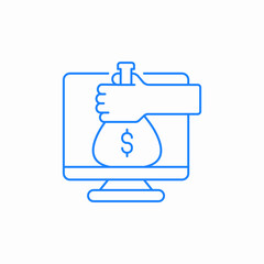 online theft icon sign vector