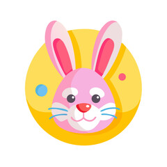 Fototapeta premium Easter bunny face Holiday SVG Icon