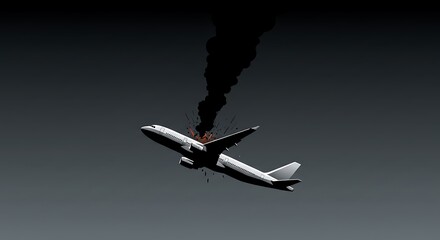 Airplane Crash, Falling Plane, Smoke, Disaster, Emergency