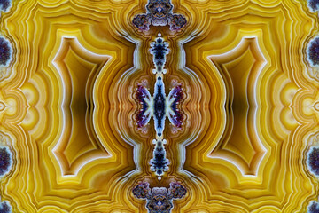 Laguna agate kaleidoscope repeating mirror-effect pattern.