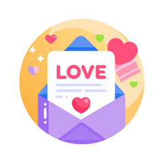 Love letter with seal Holiday SVG Icon