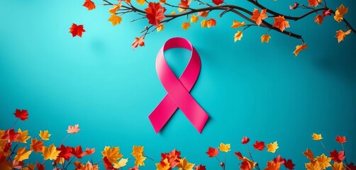 Fototapeta premium November awareness ribbon, medical social event, family care, support, gratitude, family, poster