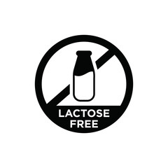 Lactose free vector sign logo