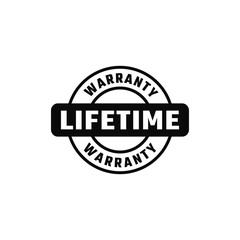 lifetime warranty label icon SIGN
