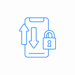 Obraz premium phone transfer lock icon sign vector