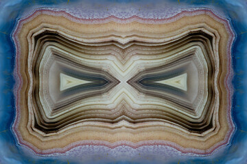 Laguna agate kaleidoscope repeating mirror-effect pattern.