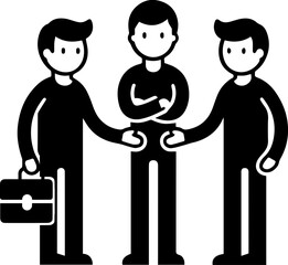 Stick man - Business People and Teamwork Icon