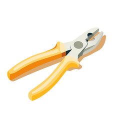 Obraz premium Icon of isometric design of pliers with orange handles 