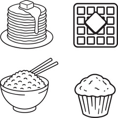 Fully editable set of cakes and desserts