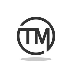 TM Symbol trademark Icon with shadow