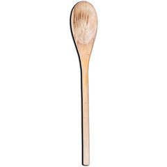 A wooden spoon with a long handle, commonly used for cooking and stirring food.