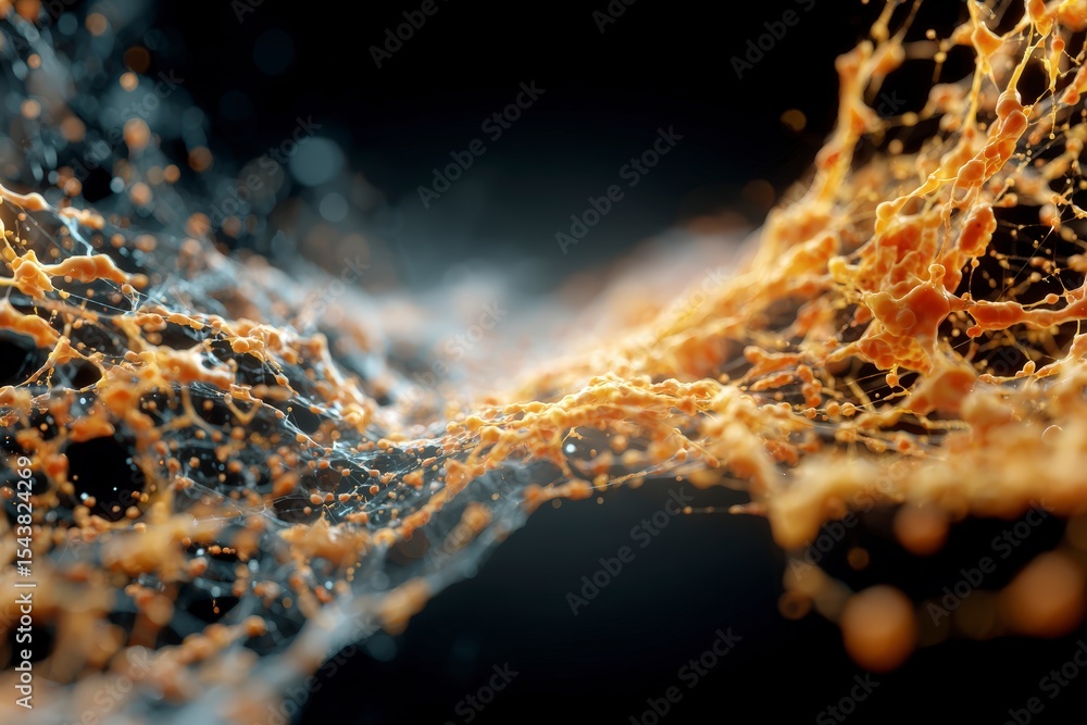 Poster abstract neural network ai big data technology science concept