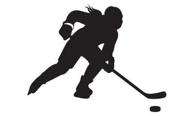 Fototapeta premium Hockey a girl playr icon vector illustration art design