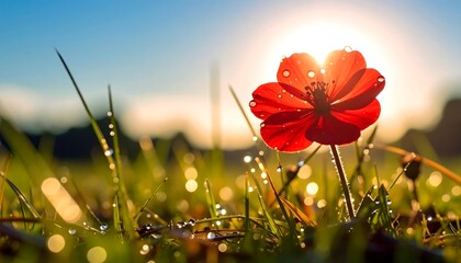 Red Poppy Sunrise Meadow.