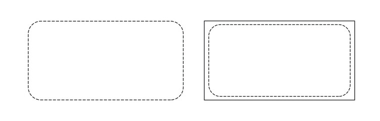 “Minimalist Dotted Rectangle Frame – Clean and Elegant Dashed Border Design Element for Layouts, Highlights, and Modern Graphic Projects”