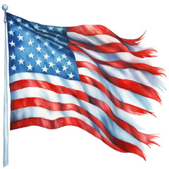 Obraz premium 4th of july - flag of united states of america clipart