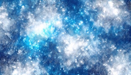 Fototapeta premium ethereal blue nebula with glowing stardust texture and dreamy cosmic clouds for halloween-themed background in digital art, print, web design, or branding