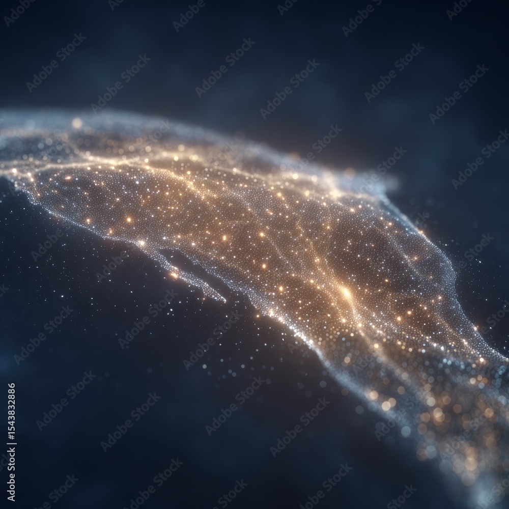 Poster global network interconnection digital world abstract map glowing nodes connectivity