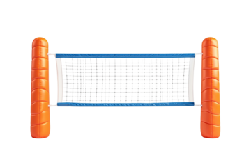 Inflatable volleyball net for pool games