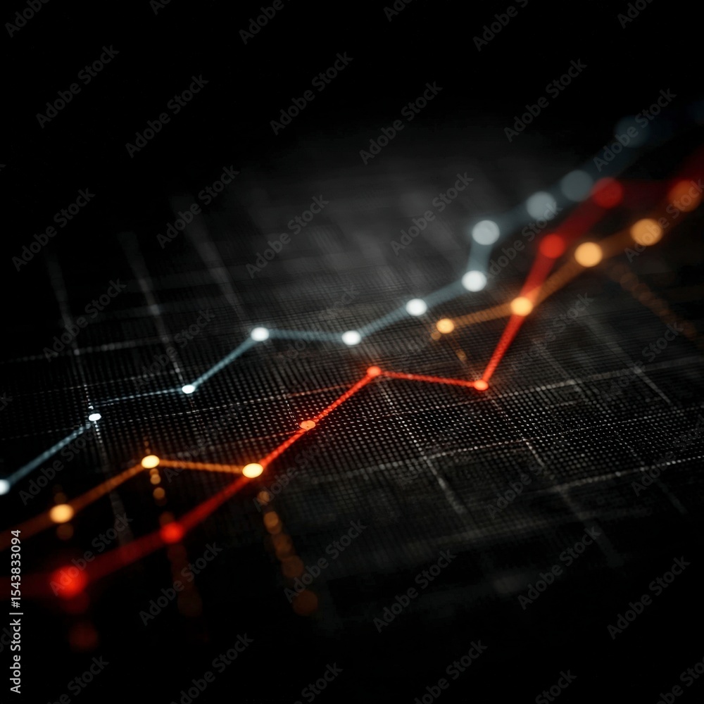 Aufkleber dynamic data graph business growth stock market trends financial analytics data visual