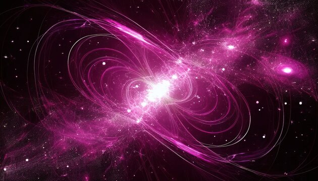 radiant magenta space vortex with swirling plasma filaments and cosmic light burst for sci-fi web design, digital print, fantasy cover, or futuristic branding graphic

 - Powered by Adobe
