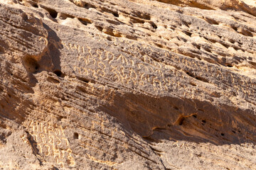 Jabal Ikmah,  ancient words carved into sandstone rocks, AlUla, Saudi Arabia