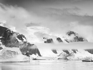 Landscape in Neumayer Channel. West Antarctica, Antarctic Peninsula.