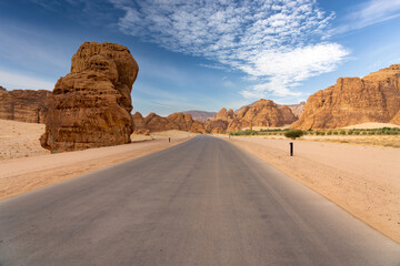 The panoramic Ashar Valley in AlUla, Saudi Arabia