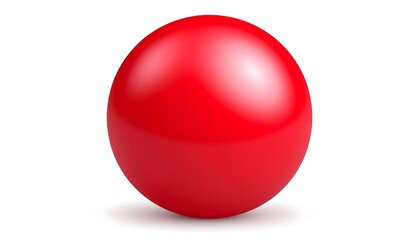 Red sphere with white background.