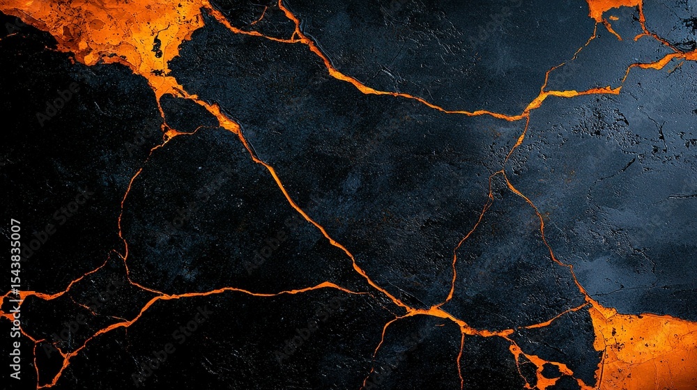 Poster a zoom-in of a dark and vibrant surface featuring an intricate pattern on top