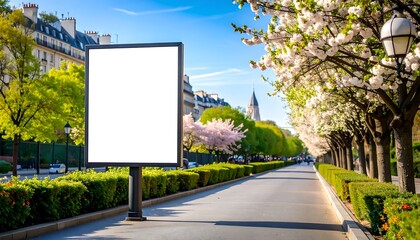 Blank Billboard with Spring City Street.