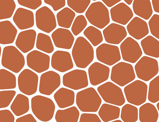 Abstract Giraffe Skin Pattern in Terracotta and White © MOHAMMAD
