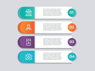 Business circle. timeline 4 steps infographic icons designed for abstract background template milestone element modern diagram process technology digital marketing data presentation chart Vector